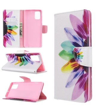 Kleurrijk Bloemblad Bookcase Hoesje Samsung Galaxy A71