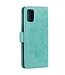 Turquoise Bloemen Bookcase Hoesje voor de Samsung Galaxy A71