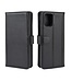 Zwart Split Leren Bookcase Hoesje voor de Samsung Galaxy A71
