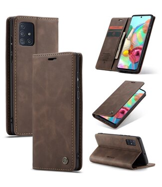 Bruin Wallet Bookcase Hoesje Samsung Galaxy A71