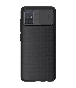 Zwart CamShield Hardcase Hoesje Samsung Galaxy A71