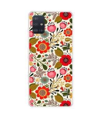 Bloemen TPU Hoesje Samsung Galaxy A71