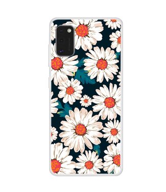 Witte Bloemen Hoesje Samsung Galaxy A71