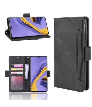 Zwart Wallet Bookcase Hoesje Samsung Galaxy A71