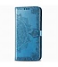 Blauw Mandala Bloem Bookcase Hoesje voor de Samsung Galaxy A71