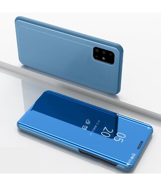 Blauw Spiegel Bookcase Hoesje Samsung Galaxy A71