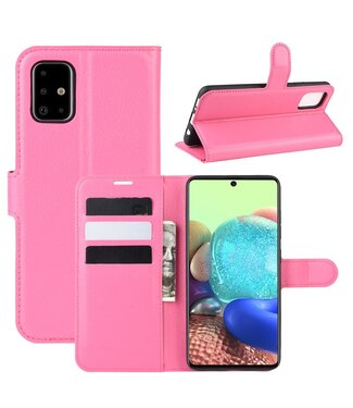 Roze Litchee Bookcase Hoesje Samsung Galaxy A71