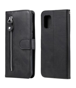 Zwart Wallet Bookcase Hoesje Samsung Galaxy A71