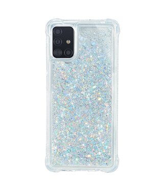 Zilver Glitter TPU Hoesje Samsung Galaxy A71