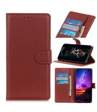 Bruin Litchee Bookcase Hoesje Samsung Galaxy A51