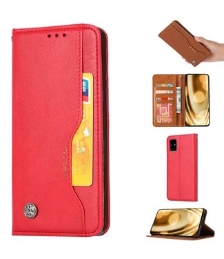 Rood Portemonnee Bookcase Hoesje Samsung Galaxy A51