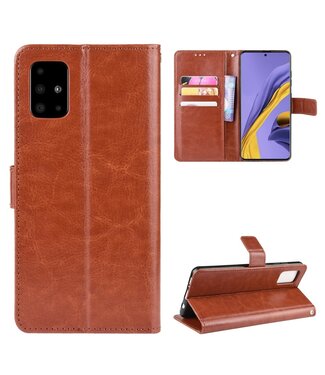 Bruin Wallet Bookcase Hoesje Samsung Galaxy A51