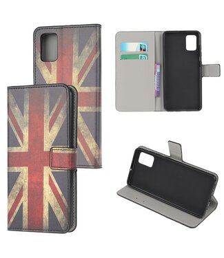 Retro UK Flag Bookcase Hoesje Samsung Galaxy A51