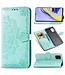 Turquoise Mandala Bloem Bookcase Hoesje voor de Samsung Galaxy A51
