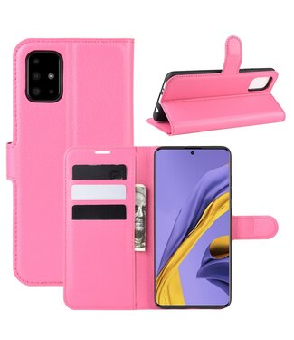 Roze Litchee Bookcase Hoesje Samsung Galaxy A51