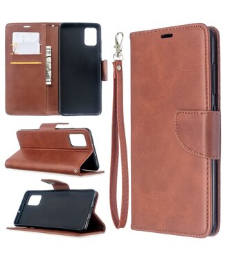 Bruin Wallet Bookcase Hoesje Samsung Galaxy A51