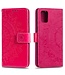 Roze Flower Design Bookcase Hoesje voor de Samsung Galaxy A51