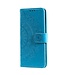 Blauw Flower Design Bookcase Hoesje voor de Samsung Galaxy A51