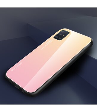 Goud / Roze Gradient Hybrid Hoesje Samsung Galaxy A51