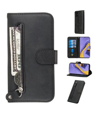 Zwart Wallet Bookcase Hoesje Samsung Galaxy A51