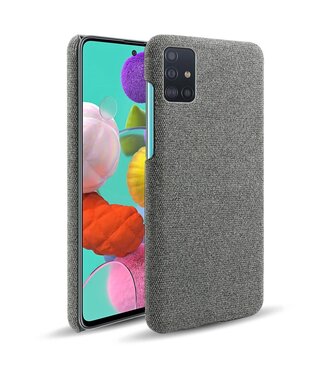 Grijs Stoffen Hardcase Hoesje Samsung Galaxy A51