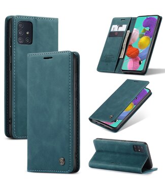 Blauw Wallet Bookcase Hoesje Samsung Galaxy A51