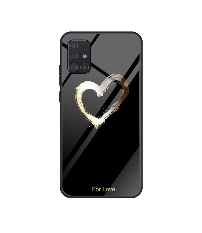 Zwart For Love Hybrid Hoesje voor de Samsung Galaxy A51