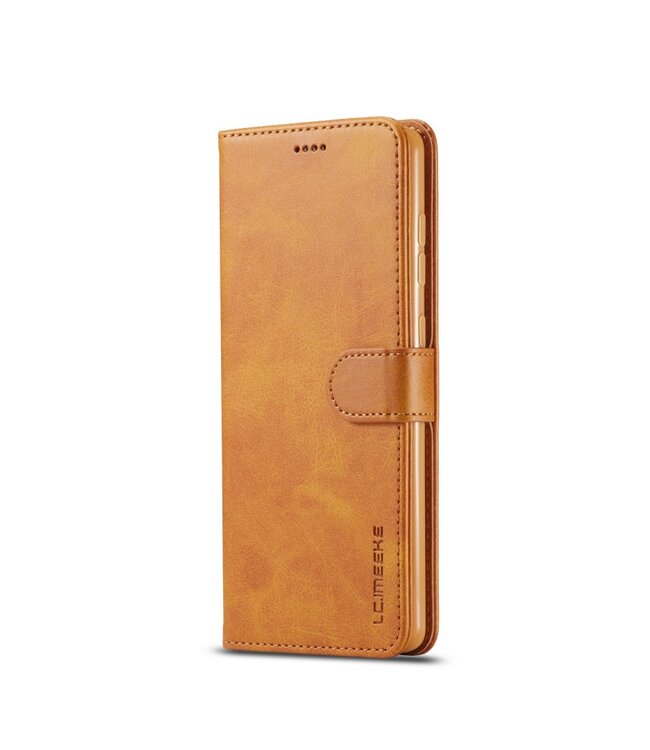 LC.IMEEKE Bruin Wallet Bookcase Hoesje voor de Samsung Galaxy A51