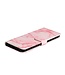 Roze Marmer Bookcase Hoesje voor de Samsung Galaxy A51