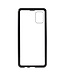Zwart Metaal + Tempered Glass Hoesje voor de Samsung Galaxy A51