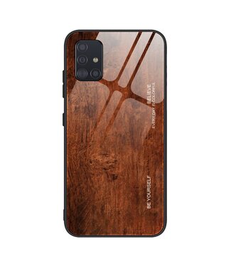 Bruin Hout Design Hardcase Hoesje Samsung Galaxy A51