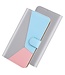 Grijs / Roze / Blauw Bookcase Hoesje voor de Samsung Galaxy A51