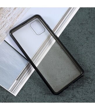 Zwart Dubbelzijdig Magneet Hoesje Samsung Galaxy A51