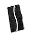 Zwart Glitter Bookcase Hoesje voor de Samsung Galaxy A51