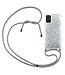 Zilver Glitter en Koord TPU Hoesje voor de Samsung Galaxy A51