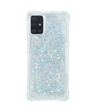 Zilver Glitter TPU Hoesje Samsung Galaxy A51