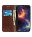 Bruin Split Leren Bookcase Hoesje voor de Samsung Galaxy A42