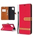Rood Jeans Bookcase Hoesje voor de Samsung Galaxy A42