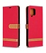 Rood Jeans Bookcase Hoesje voor de Samsung Galaxy A42