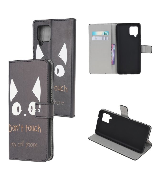 Don't Touch My Phone Bookcase Hoesje voor de Samsung Galaxy A42