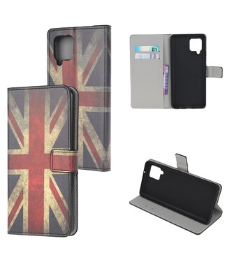 Retro UK Flag Bookcase Hoesje Samsung Galaxy A42