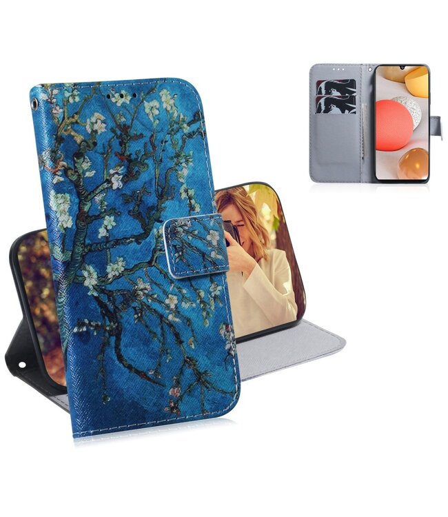 Bloemen Bookcase Hoesje voor de Samsung Galaxy A42