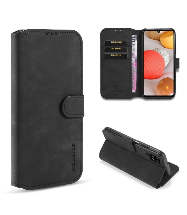 DG.Ming Zwart Bookcase Hoesje voor de Samsung Galaxy A42