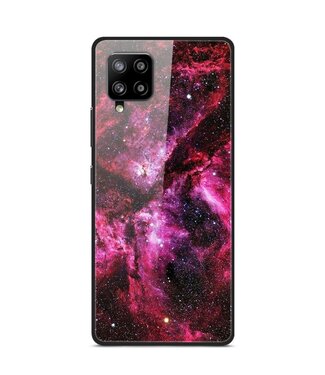 Roze Marmer Hybrid Hoesje Samsung Galaxy A42