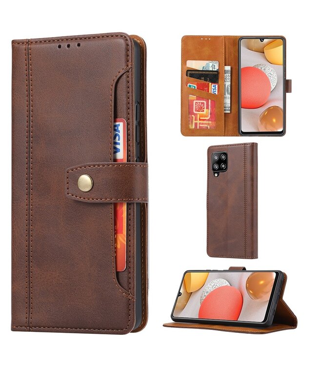 Bruin Wallet Bookcase Hoesje voor de Samsung Galaxy A42