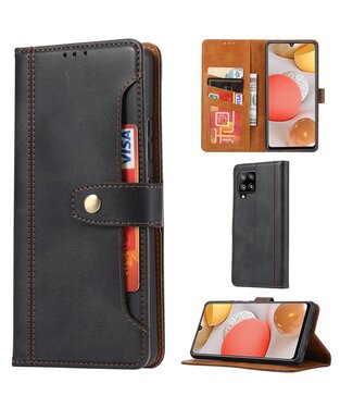 Zwart Wallet Bookcase Hoesje Samsung Galaxy A42