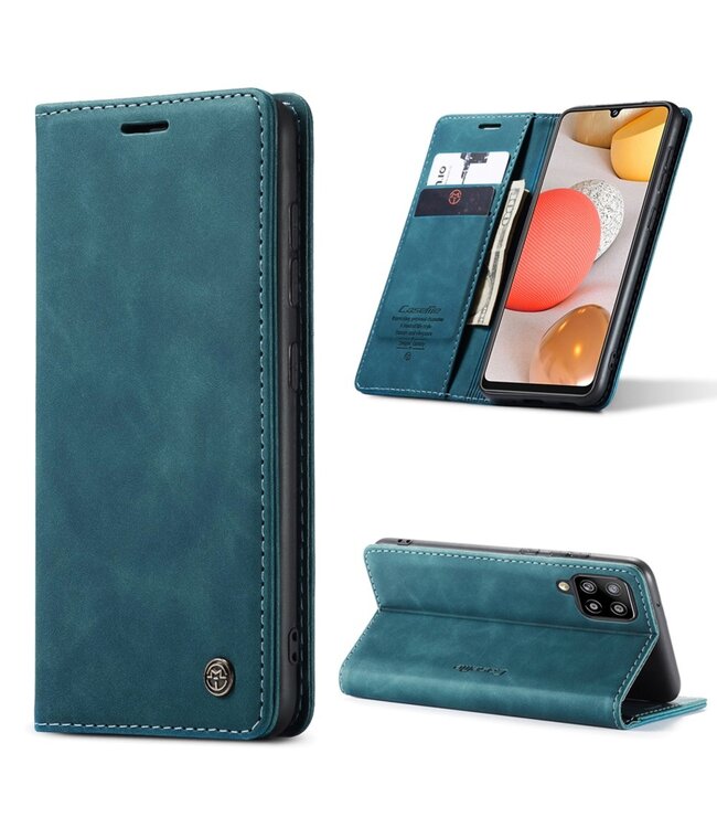 Caseme Blauw Wallet Bookcase Hoesje voor de Samsung Galaxy A42