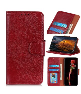 Rood Wallet Bookcase Hoesje Samsung Galaxy A41