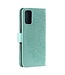 Turquoise Bloemen Design Bookcase Hoesje voor de Samsung Galaxy A41
