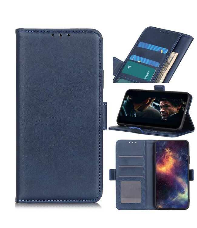 Blauw Wallet Bookcase Hoesje voor de Samsung Galaxy A41